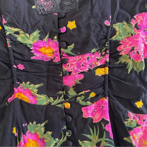 Free People Alora Floral button down mini dress - Picture 5 of 7